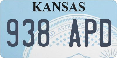 KS license plate 938APD