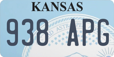 KS license plate 938APG