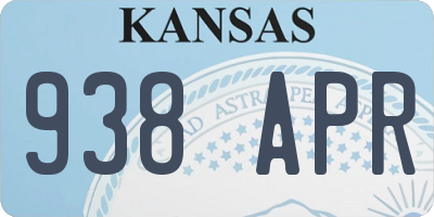 KS license plate 938APR
