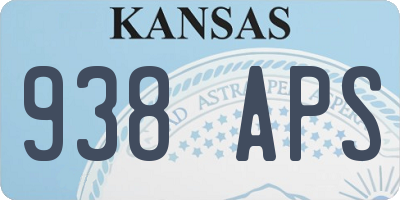 KS license plate 938APS