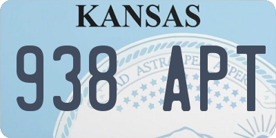 KS license plate 938APT