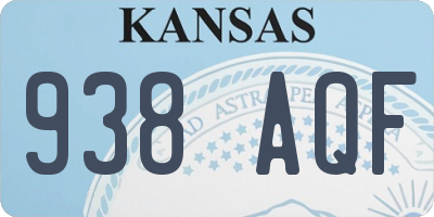 KS license plate 938AQF