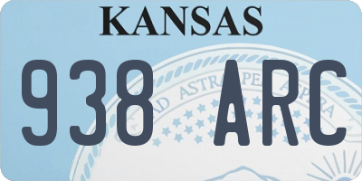 KS license plate 938ARC
