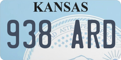 KS license plate 938ARD
