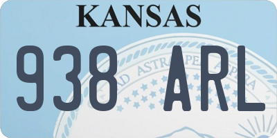 KS license plate 938ARL