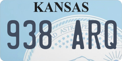 KS license plate 938ARQ