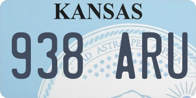 KS license plate 938ARU