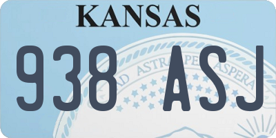 KS license plate 938ASJ