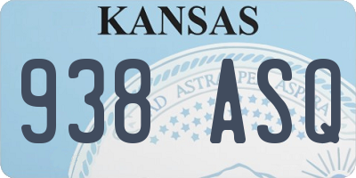 KS license plate 938ASQ