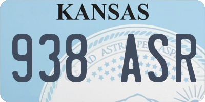KS license plate 938ASR