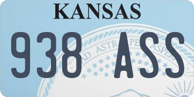 KS license plate 938ASS