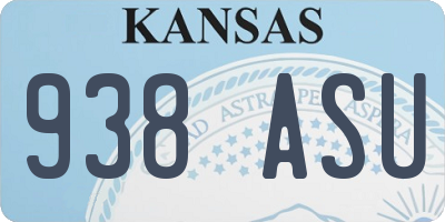 KS license plate 938ASU