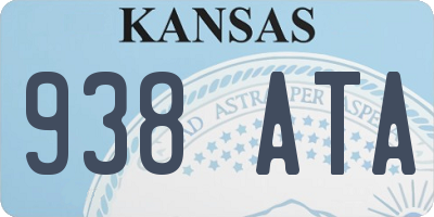 KS license plate 938ATA