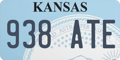 KS license plate 938ATE