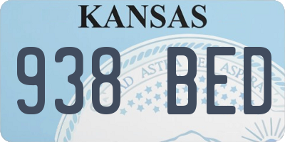 KS license plate 938BED