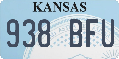 KS license plate 938BFU