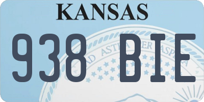 KS license plate 938BIE