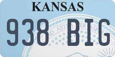 KS license plate 938BIG