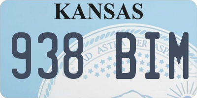 KS license plate 938BIM