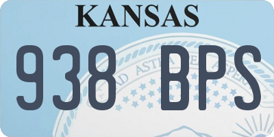 KS license plate 938BPS