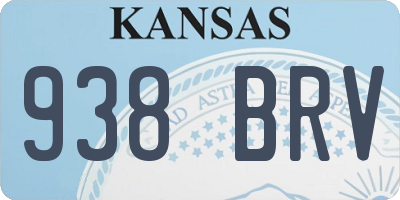 KS license plate 938BRV