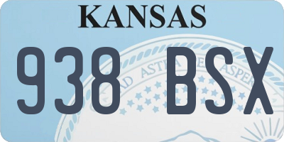 KS license plate 938BSX