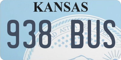 KS license plate 938BUS