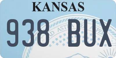 KS license plate 938BUX