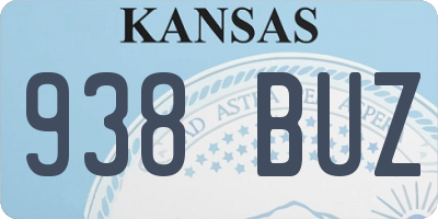 KS license plate 938BUZ