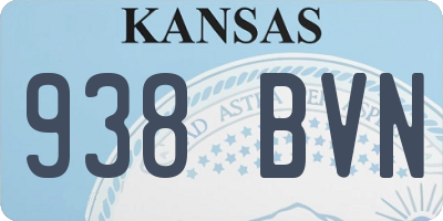 KS license plate 938BVN