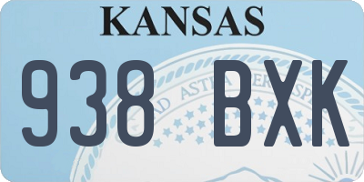 KS license plate 938BXK