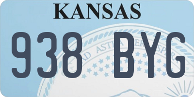 KS license plate 938BYG