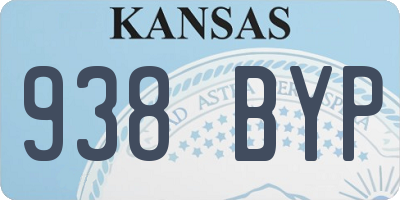 KS license plate 938BYP