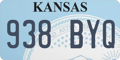 KS license plate 938BYQ