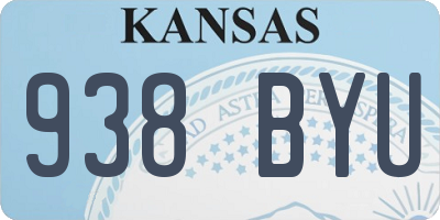 KS license plate 938BYU