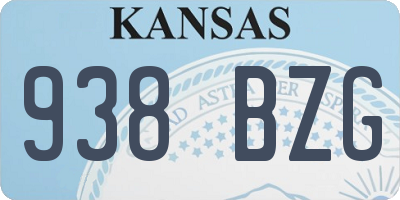 KS license plate 938BZG