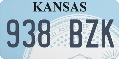KS license plate 938BZK