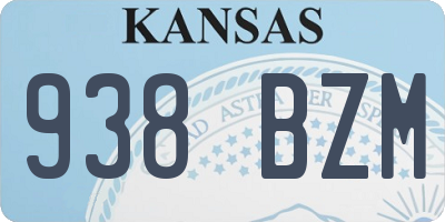 KS license plate 938BZM