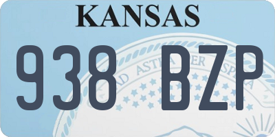 KS license plate 938BZP