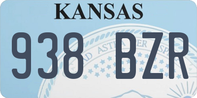 KS license plate 938BZR