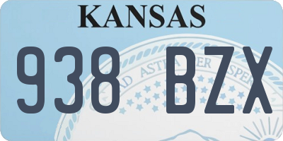 KS license plate 938BZX