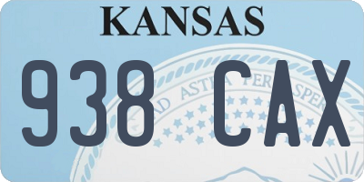 KS license plate 938CAX