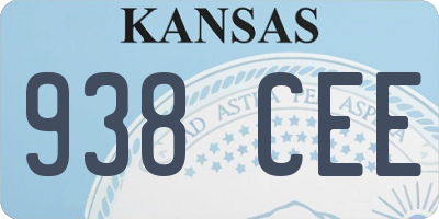 KS license plate 938CEE