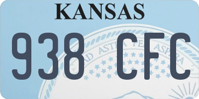 KS license plate 938CFC