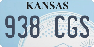 KS license plate 938CGS