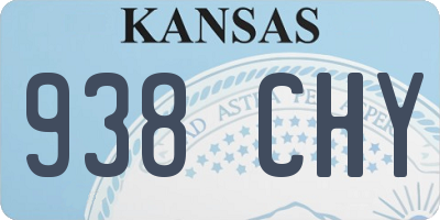 KS license plate 938CHY