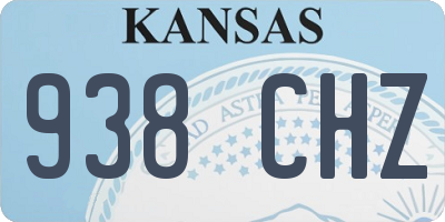KS license plate 938CHZ