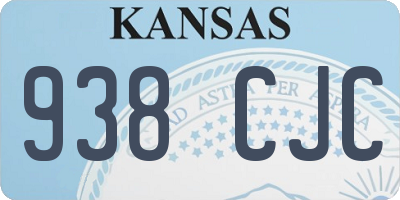 KS license plate 938CJC