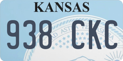 KS license plate 938CKC