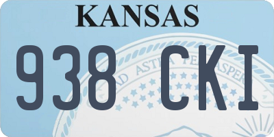 KS license plate 938CKI